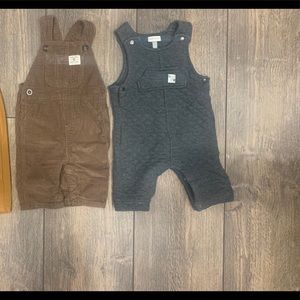 Baby overalls brown and grey